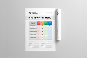 Fundraiser Sponsorship Menu