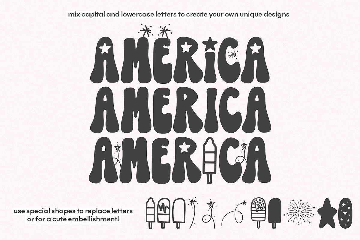America | Retro Patriotic Font, a Sans Serif Font by KA Designs (Photo 8 of 10)