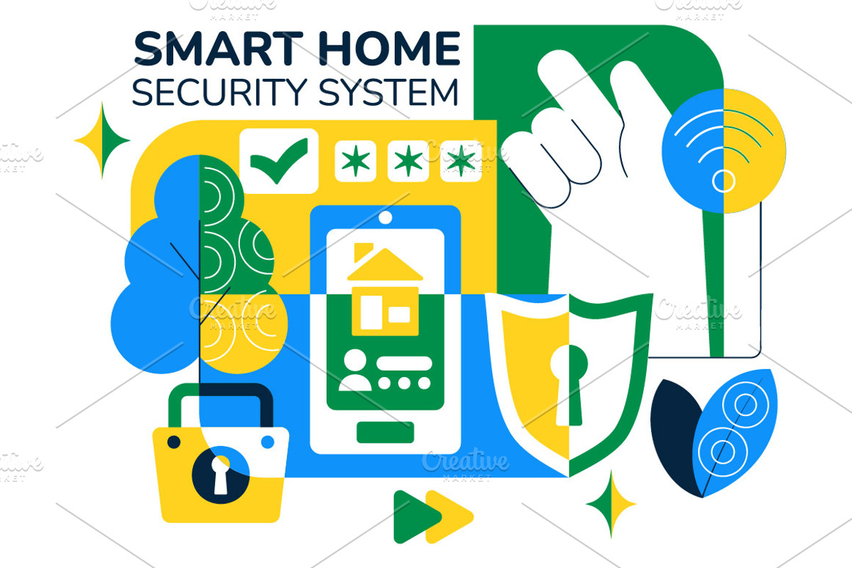 10 Smart Home Security Illustration, a Technology Illustration by denayunebgt (Photo 4 of 4)