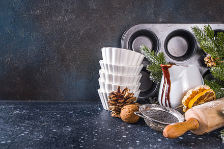 Christmas baking background stock photo containing christmas and baking, a Food & Drink Photo by Rimma