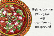 Mexican watercolor food clipart, an Object Graphic by Trinibis (Thumbnail 3 of 3)