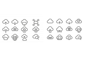 Cloud computing icons showcasing, a Technology Photo by ZinetroN