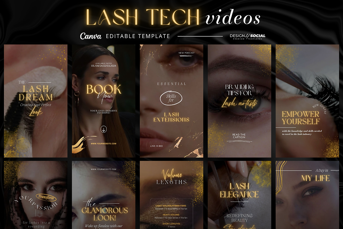 Lashes Instagram Video Reels, a Social Media Template by design4social (Photo 1 of 9)