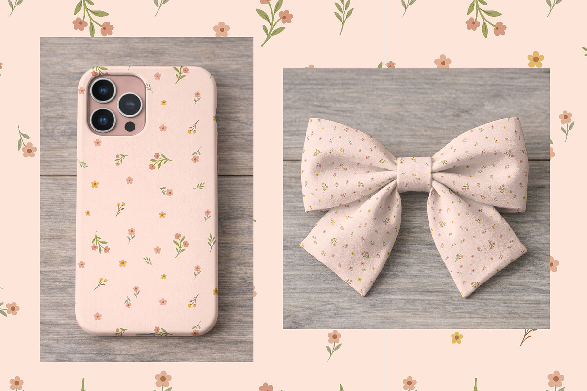 Gingham & Ditsy Floral Patterns, a Pattern Graphic by gulsengunel (Photo 7 of 23)