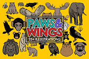Paws & Wings Vector Animals, an Animal Illustration by Vectory by BSC (Thumbnail 1 of 3)