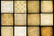 Vintage Stencil Damask Digital Paper, a Pattern Graphic by Le Paper Cafe (Thumbnail 2 of 5)