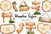 Wooden Signs Clipart, an Illustration by Chonnieartwork (Thumbnail 1 of 5)