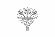 Floral Coloring Book for Adults Set, an Illustration by Creativeshirt (Thumbnail 4 of 9)