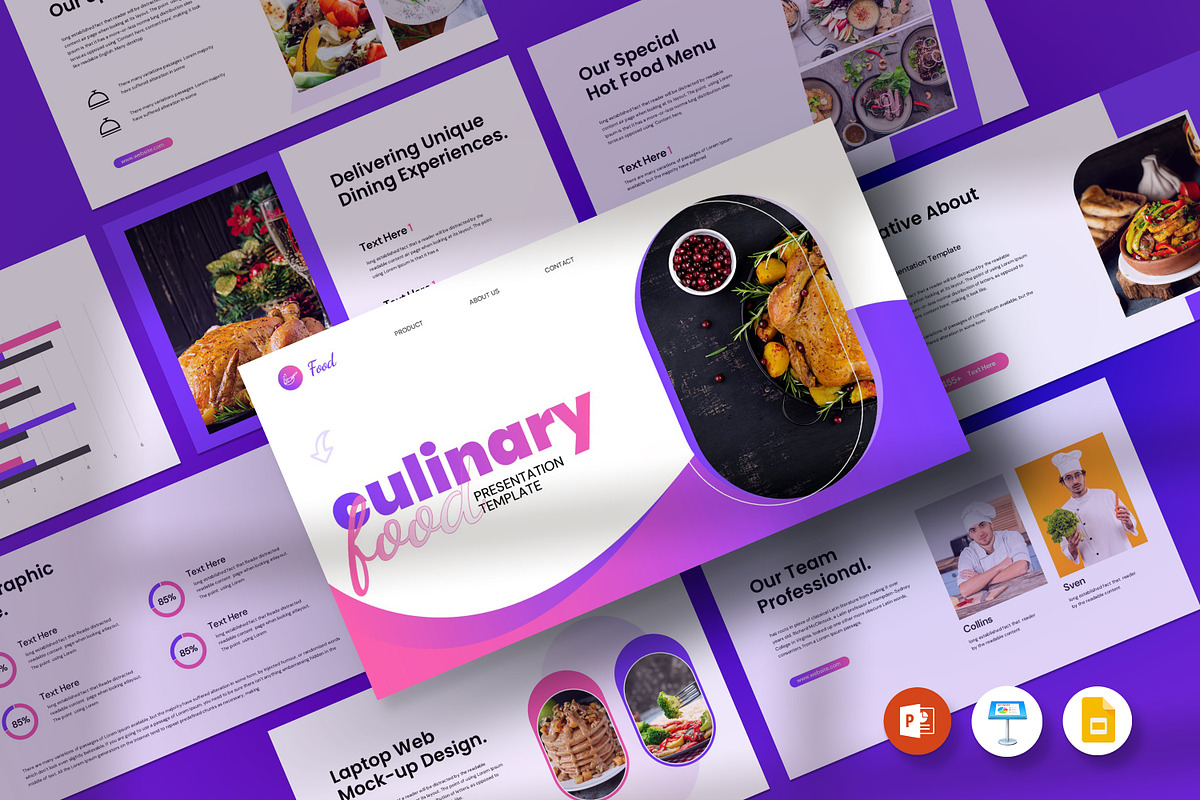 Culinary Food Presentation Template, a Presentation Template by ...