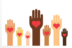 Hands & Hearts (Skin Colors Version)