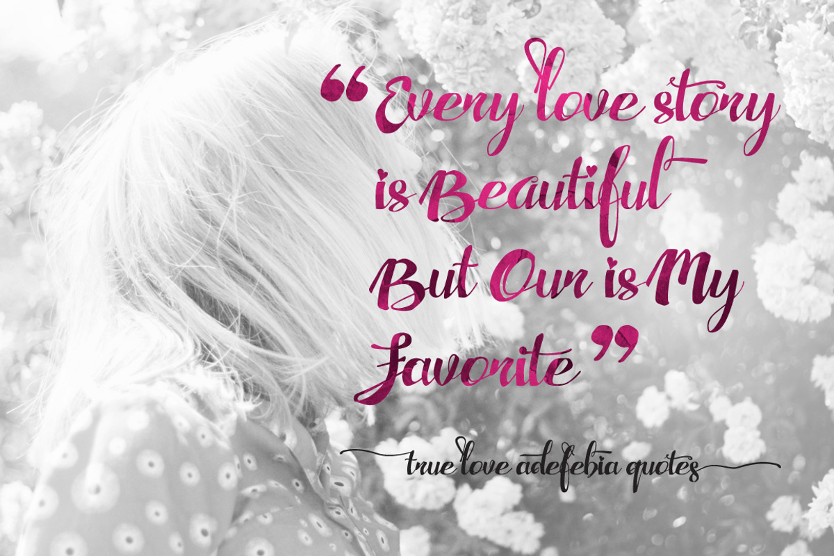 Adefebia Wedding Script Font preview 3