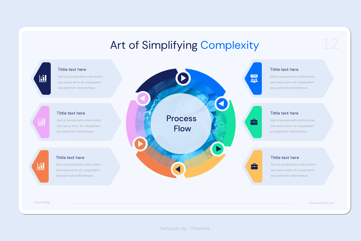 Process Flow Infographics, a Presentation Template by Pixslides