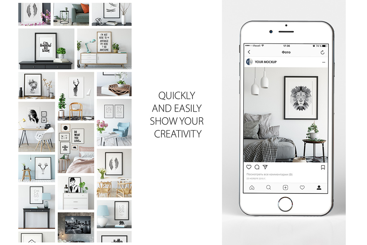 Frame Mockup Bundle Vol 3, a Print Template by Yuri-U (Photo 3 of 17)