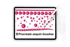 Procreate sequin brushes for fashion