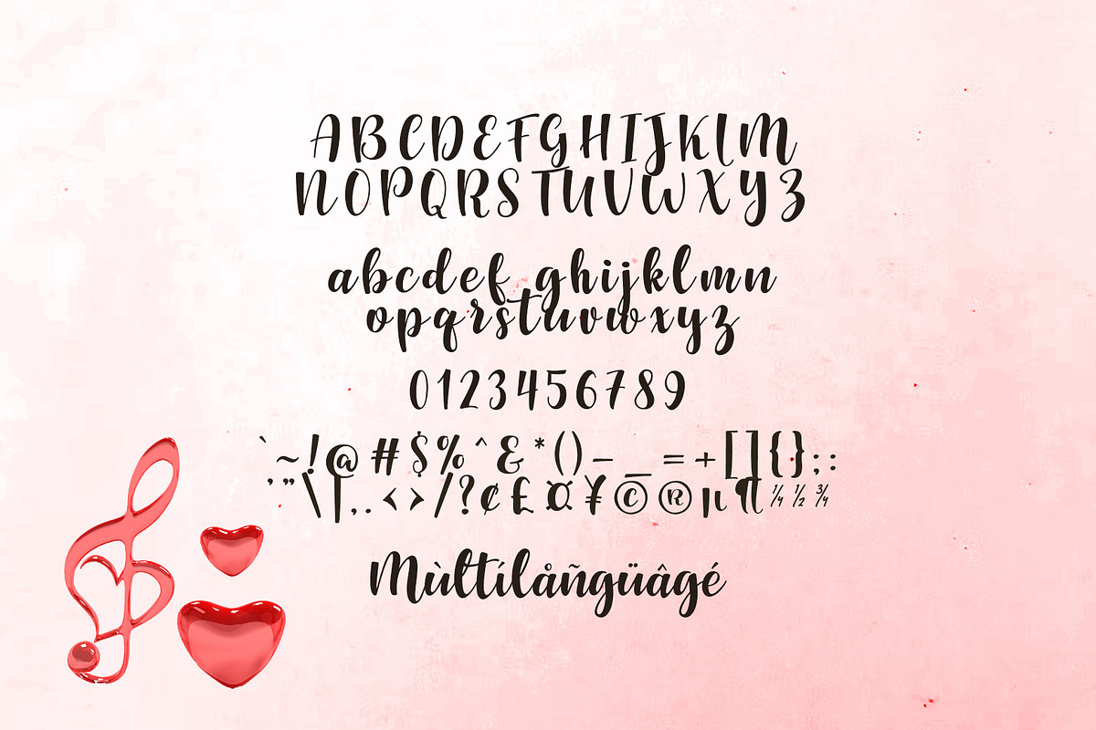 Song of Valentine Font Duo, a Script Font by khurasan (Photo 7 of 7)