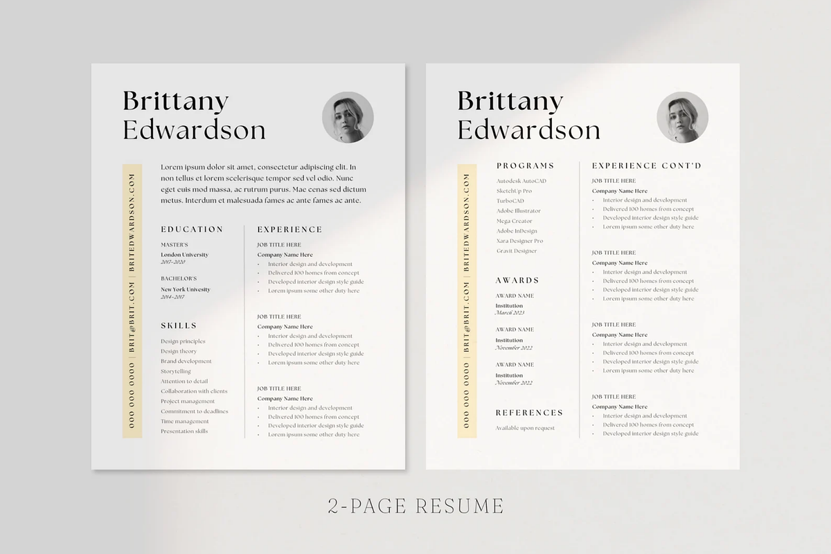 Creative Resume Template Canva, a Resume Template by frommakertomaker (Photo 4 of 8)