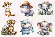 Cute Safari Animals, Clipart, an Illustration by Dream Creation (Thumbnail 4 of 6)