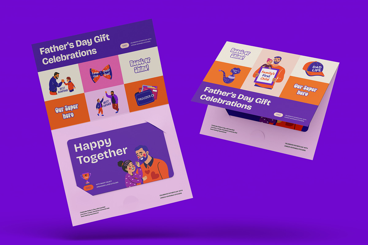 Happy Fathers Day Stickers, an Emoji Icon by Creative Stall (Photo 3 of 8)