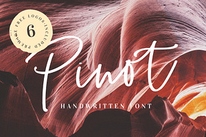 Pinot Handwritten Font & Logos