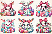 easter bunny peeking Clipart, an Illustration by DreamArtGraphic (Thumbnail 4 of 5)