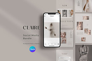 CLAIRE Elegant Templates IG Canva, a Social Media Template by Studio Suvelle (Thumbnail 1 of 7)
