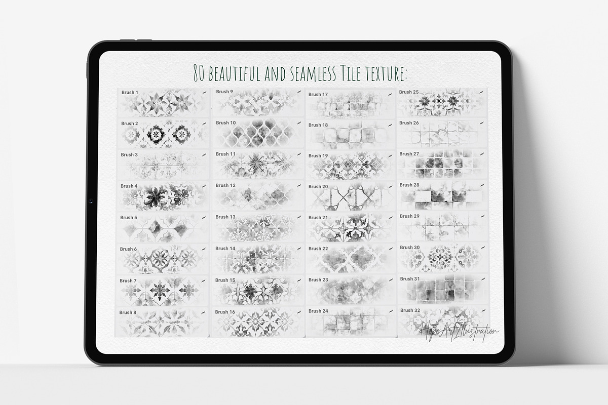 Procreate Watercolor Tile Texture, a Brush Add-On by HopeArtIllustration (Photo 5 of 8)