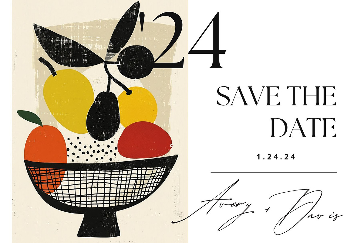 Modern Fruit Art & Layered Clipart, a Wallpaper Graphic by ARTOZEN DIGITAL (Photo 9 of 14)