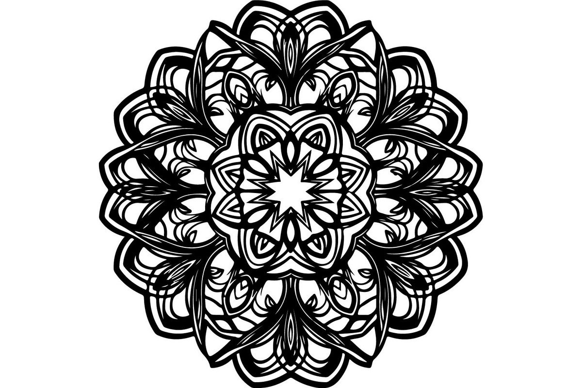 Minimal Black Lotus Mandala, a Decorative Illustration by Designer_Momina (Photo 9 of 21)