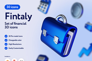 Fintaly Finance 3D Icons