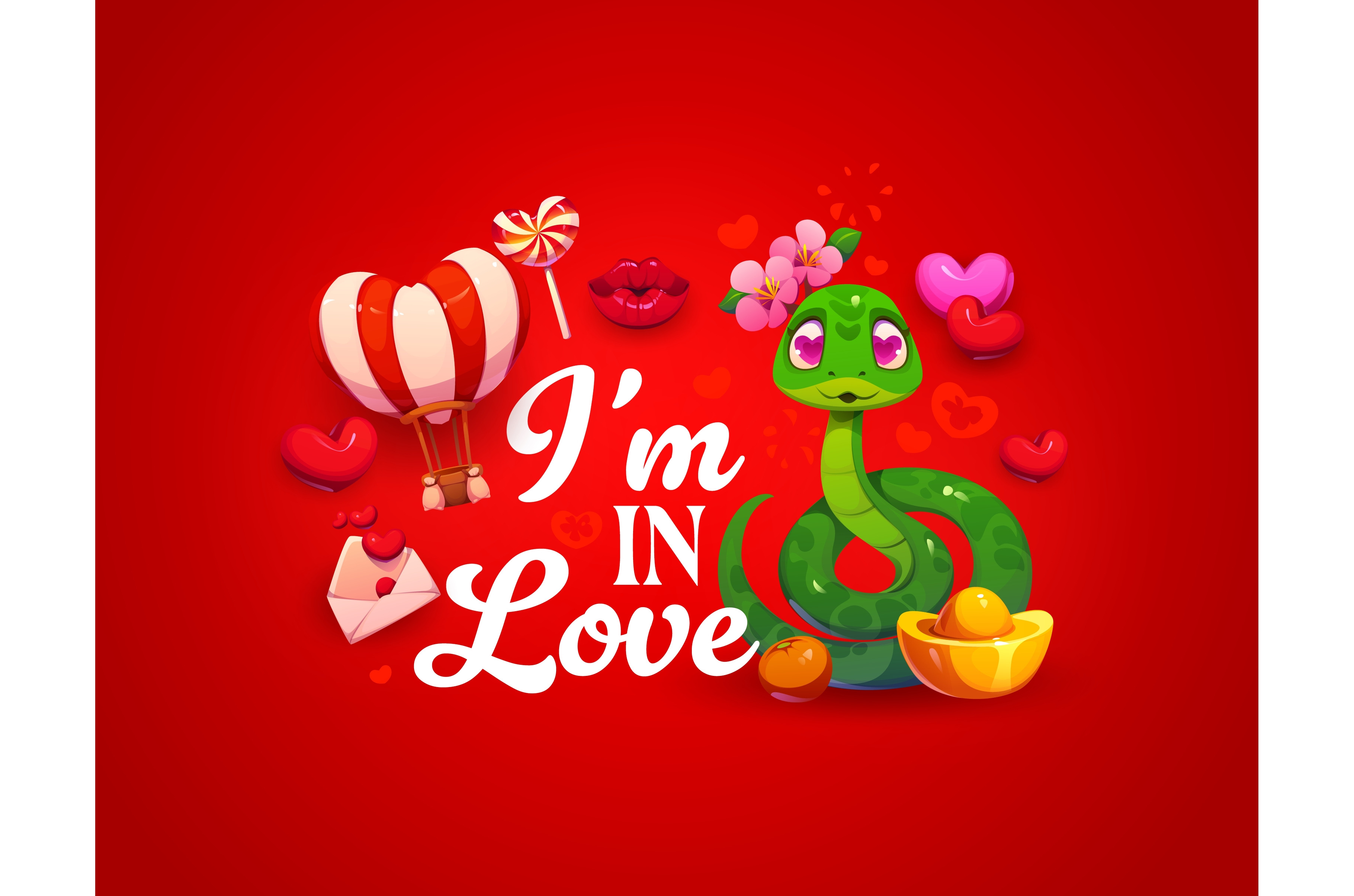 Happy Valentine Day quote, a Seasonal Illustration by Vector Tradition