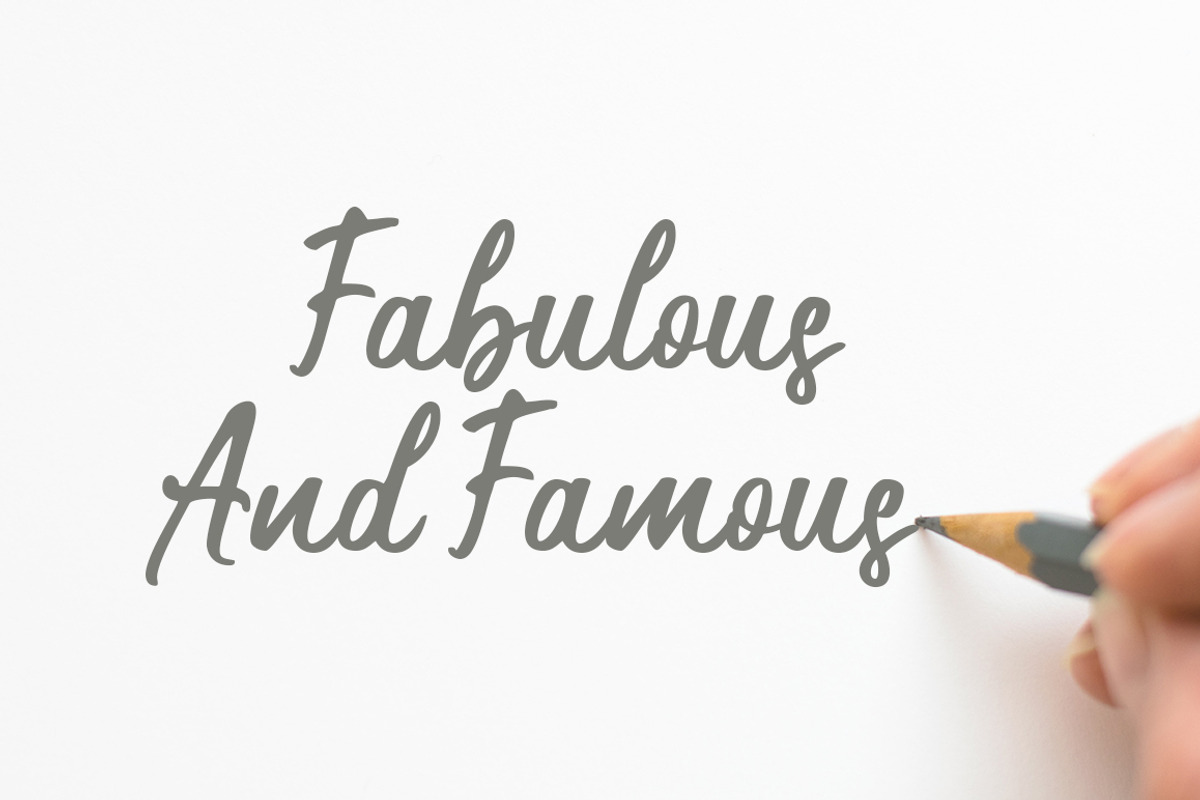 Anissa - Handwritten, a Script Font by Akifatype. (Photo 4 of 6)