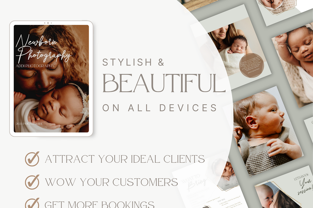 GOLD Newborn Photography Guide, a Magazine Template by Signature Edits (Photo 2 of 11)