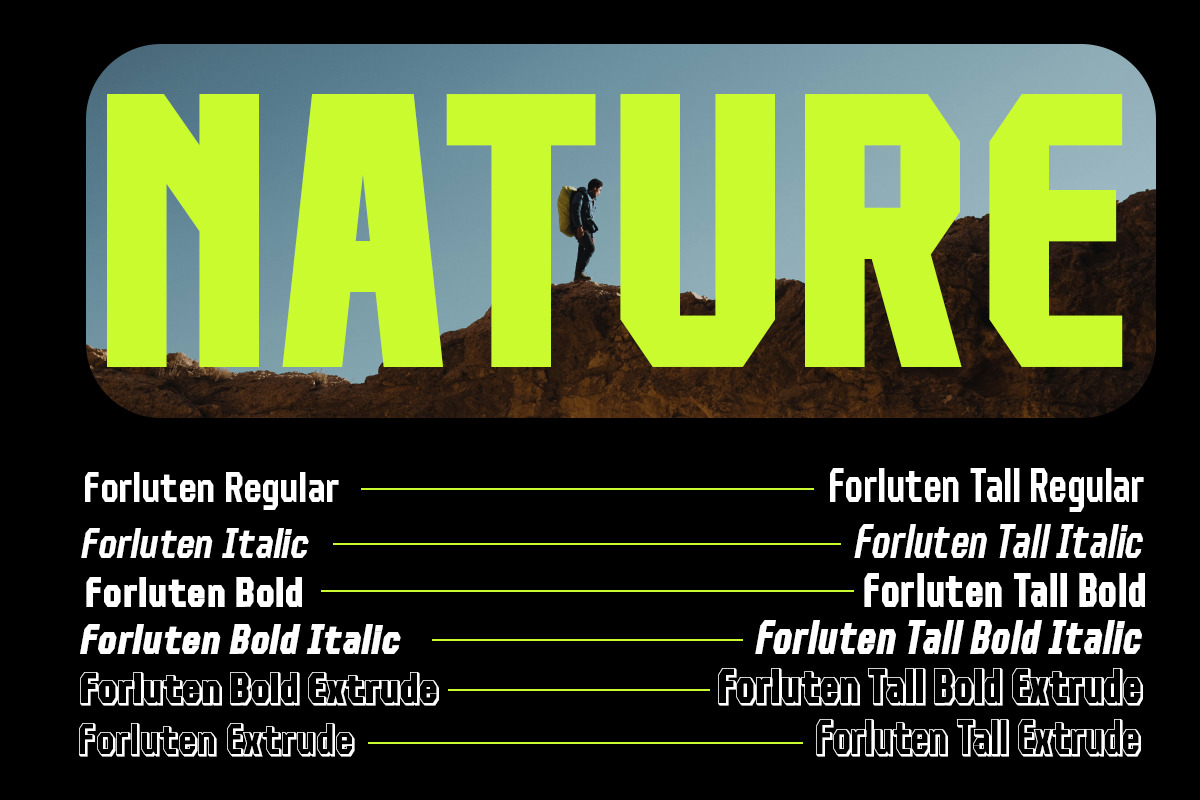 Forluten, a Sans Serif Font by Alpha Bento (Photo 6 of 10)