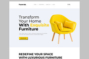 Furniture Landing Page Design, an UI Kit Template by CreativeShaper (Thumbnail 2 of 6)