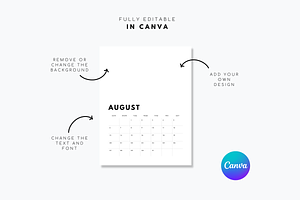 2024 Calendar Canva Template