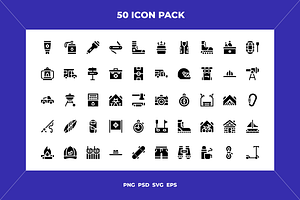 Outdoor activities icons, an Outline Icon by Wencory