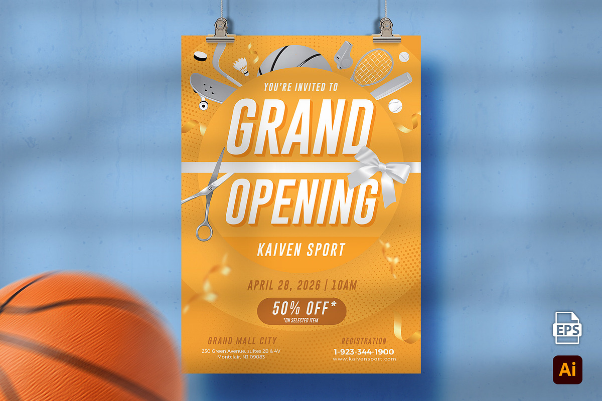Sport Grand Opening Flyer, a Flyer Template by Aarley Kaiven (Photo 1 of 2)