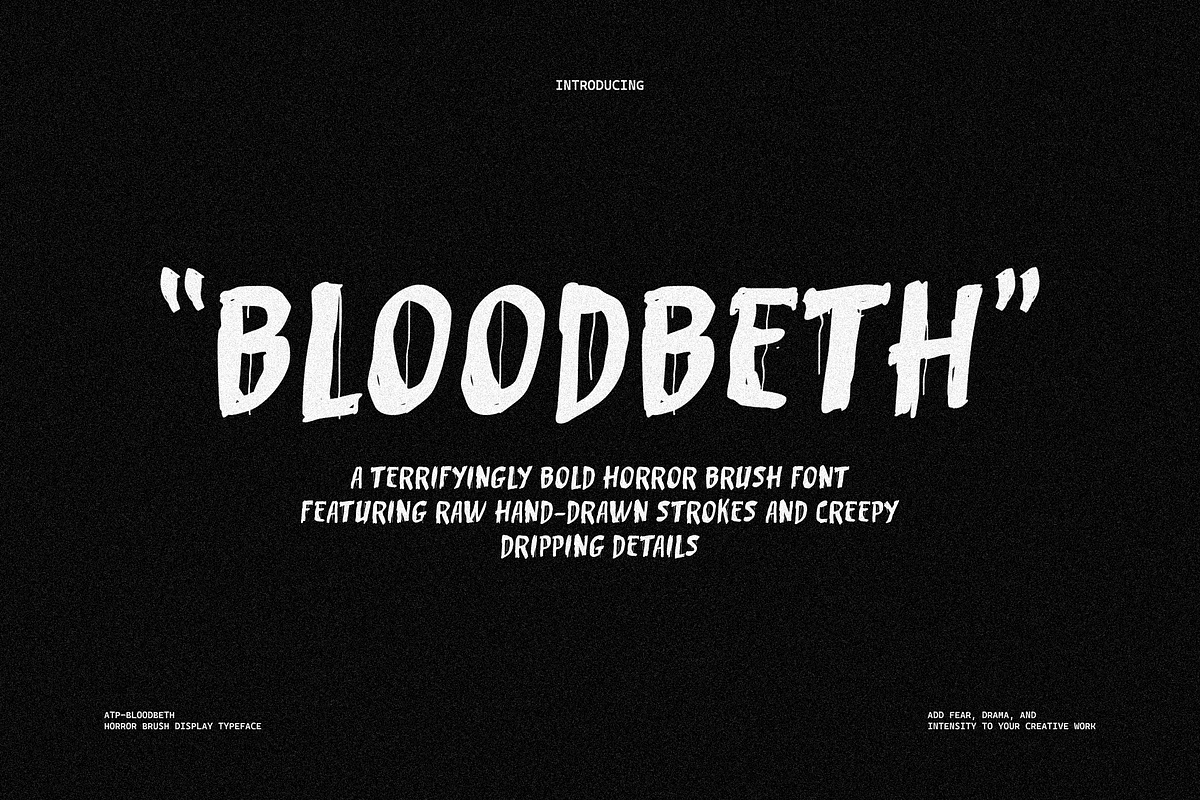 BloodBeth – Horror Brush Font, a Blackletter Font by Typeparties (Photo 1 of 7)