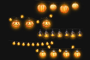 Halloween String Light PNG Overlays, an Object Graphic by PixelJungle (Thumbnail 5 of 6)