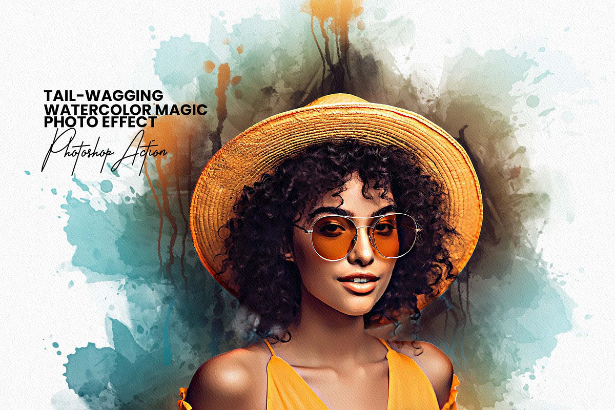 Tail-Wagging Watercolor Magic Action, an Action Add-On by MRI STUDIO (Photo 1 of 9)