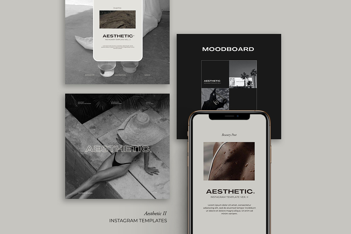 Instagram Aesthetic Template II, a Social Media Template by Instprofi | Studio Estimo (Photo 1 of 10)