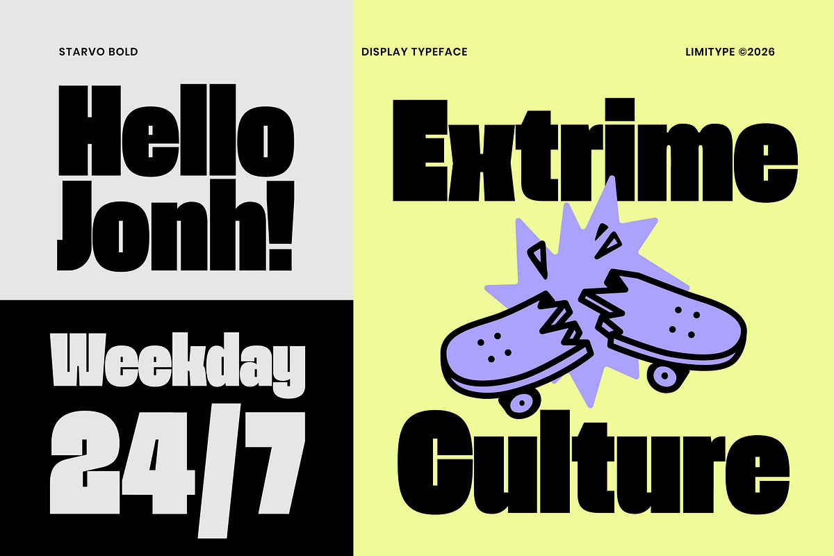 Starvo - Bold Condensed Font, a Sans Serif Font by limitype (Photo 3 of 10)