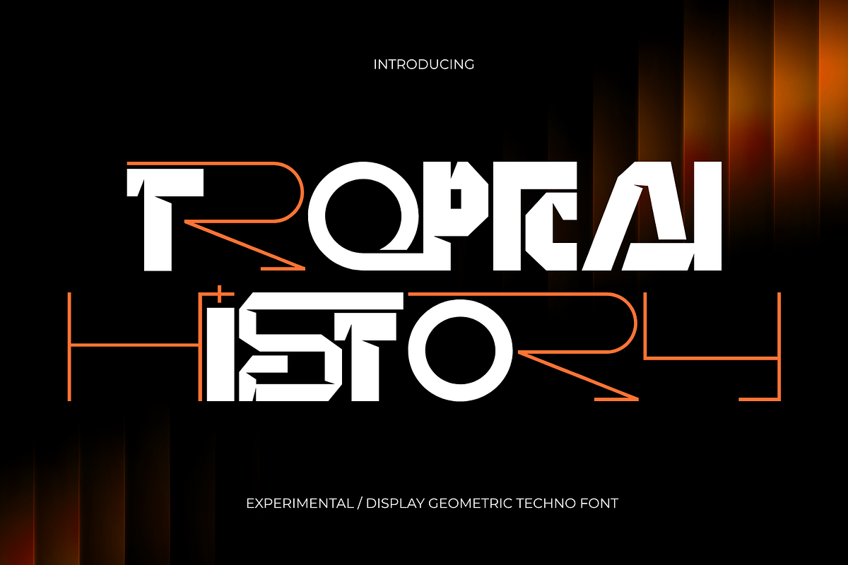 Tropical History - Futuristic Font, a Sans Serif Font by 177Studio (Photo 1 of 8)