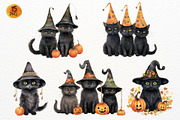 Halloween Black Cat Watercolor, a Seasonal Illustration by Maysa Art (Thumbnail 4 of 5)