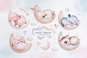 Sweet dreams watercolor collection, an Animal Illustration by Peace ART (Thumbnail 5 of 17)