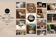 Aesthetic Coffe Shop Canva Template, a Social Media Template by Pixel Blend (Thumbnail 1 of 4)