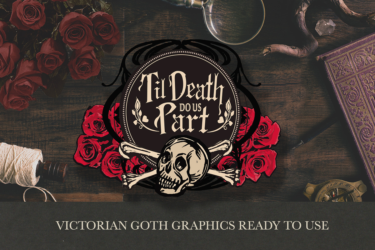 Victorian Goth Halloween, a Seasonal Illustration by WhiteRiverStudio (Photo 7 of 8)