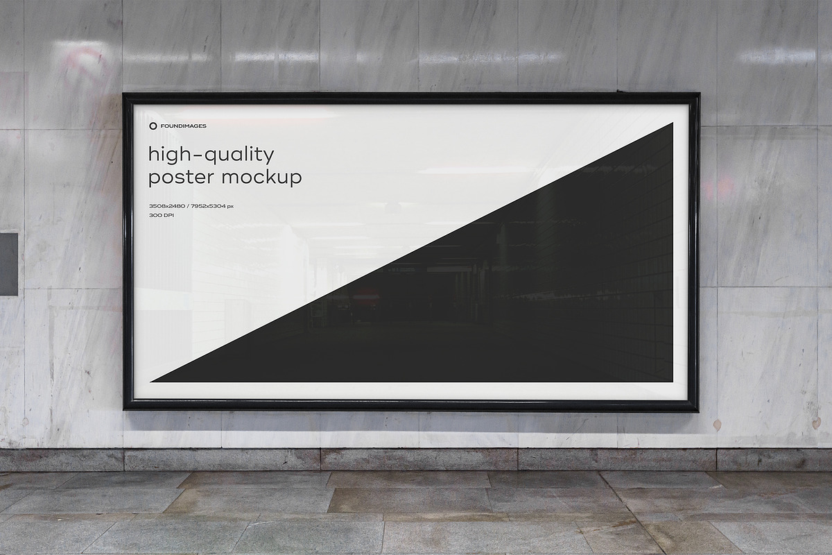 Subway Poster Mockup Bundle Metro, an Advertising Mockup by FoundImages (Photo 9 of 61)
