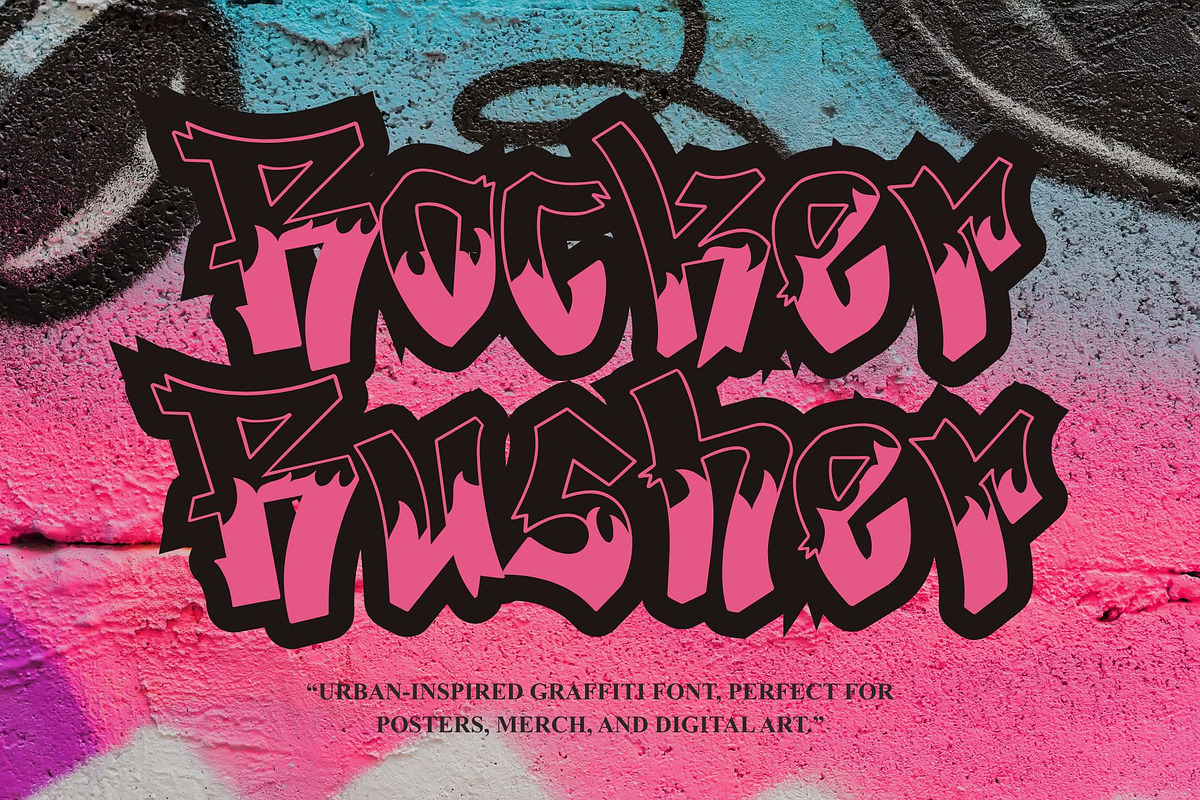 Rocker Rusher, a Script Font by Letterafa Studio (Photo 1 of 6)