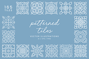 Patterned Tile Vectors, a Decorative Illustration by Emma Webb Studio (Thumbnail 1 of 6)
